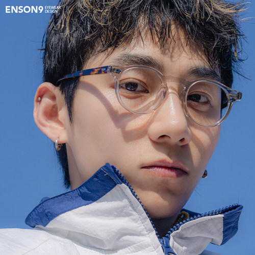 enson9日系复古透明板材圆框眼镜