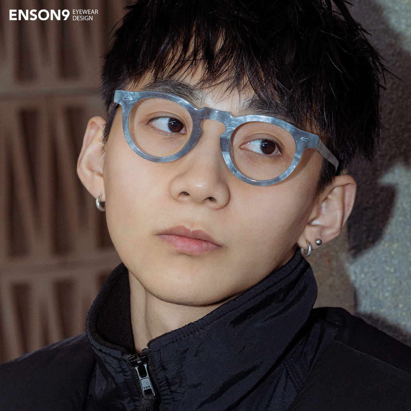 enson9粗框板材浅灰石纹色圆框眼镜潮男 高级复古配近视平光镜架,ZIPPO/瑞士军刀/眼镜,眼镜架,淘宝优惠券,粉丝福利购,淘宝优惠卷