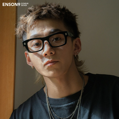 enson9男女方框板材宽边复古眼镜