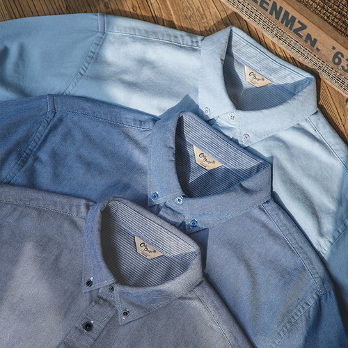 马登工装磨毛牛津纺打底内穿衬衫