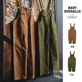 阿美咔叽吊带休闲直筒连体裤 复古海军甲板背带裤 男夏 美式 马登工装