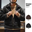 马登工装 复古B3轰炸机皮衣夹克皮毛一体美拉德机车服外套男冬 美式