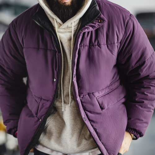 马登工装美式两面穿加厚夹克棉服