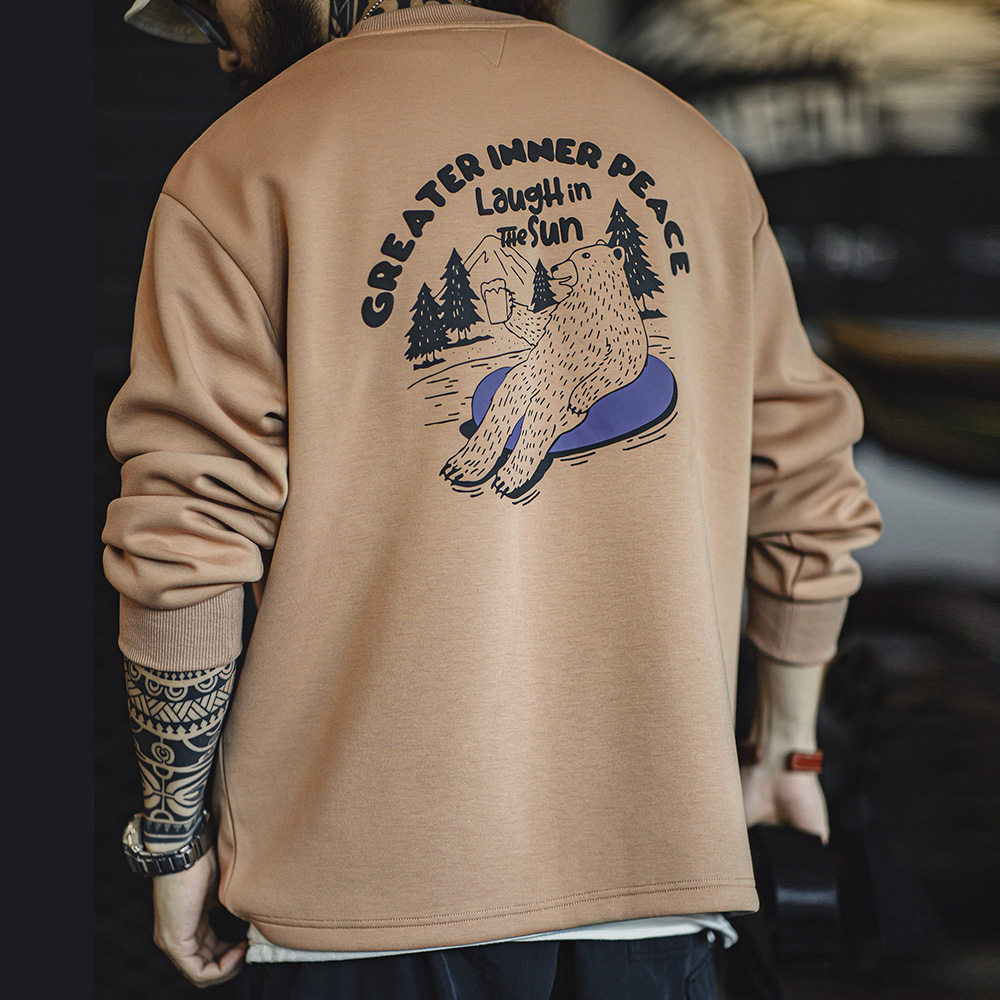 马登工装美式空气层3D印花卫衣