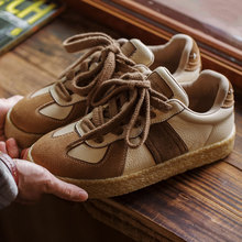 马登复古德训鞋新款男休闲运动鞋子厚底增高低帮百搭平底板鞋