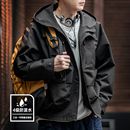 马登工装 休闲多口袋机能连帽夹克户外宽松廓形运动外套男秋 美式