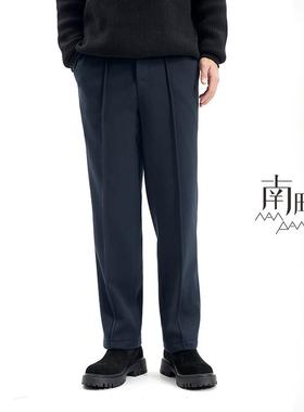 2025SPR 藏青&黑色微弹男士轻奢0.3提筋款高街通勤直筒垂感休闲裤