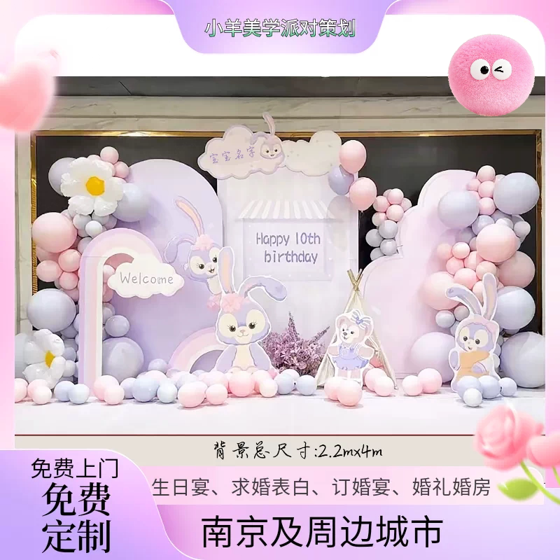 宝宝生日布置百天十岁生日20岁成长礼气球派对策划一站式服务