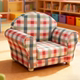 新款 女孩儿童阅读座椅 纯棉布艺单人彩色田园格子宝宝沙发可爱时尚