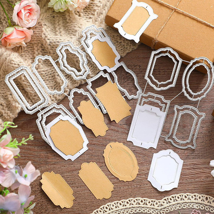 7317标签切割模具DIY cutting die碳钢模板Scrapbook手账贺卡制作