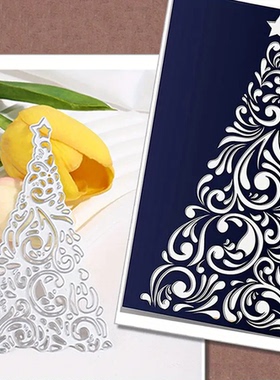 7734圣诞树 切割模板DIY模具cutting die手账Scrapbook贺卡制作