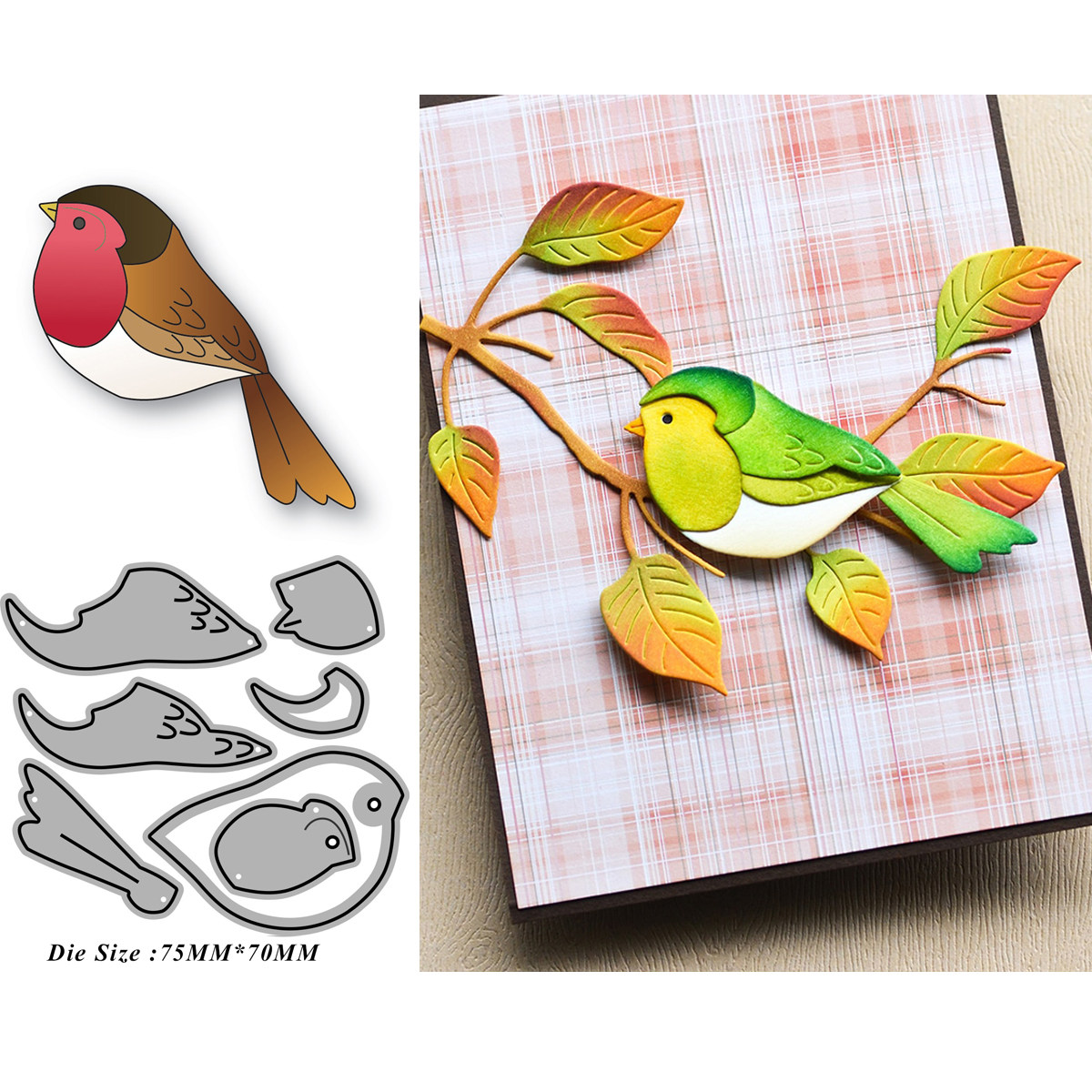 7215小鸟 切割模板DIY模具cutting die贺卡Scrapbook相册手账制作