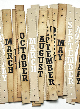 5801C书签背景切割模板DIY模具cutting die贺卡Scrapbook相册制作