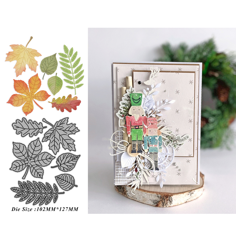 6144树叶叶子切割模板DIY模具 cutting die贺卡Scrapbook手账制作