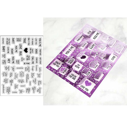 7701英文 Scrapbook DIY手账 剪贴簿相册卡片TPR透明硅胶印章