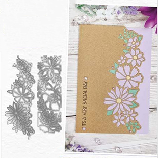 die手账Scrapbook制作 cutting 6344花朵花边 切割模板DIY模具