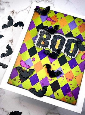 6856 万圣节英文 切割模板DIY模具cutting die贺卡Scrapbook手账