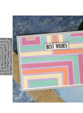 5381方框背景 Scrapbook切割模板 DIY 模具cutting dies手账制作