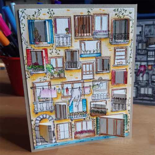 7702楼房窗户 Scrapbook DIY手账 剪贴簿相册卡片TPR透明硅胶印章