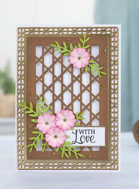 5201背景框 DIY模具Scrapbook切割模板cutting dies贺卡手账制作