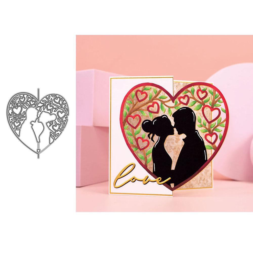 7273情侣剪影 切割模板DIY模具cutting die贺卡Scrapbook手账制作