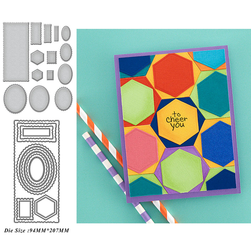 5782背景边框 切割模板DIY模具cutting die贺卡Scrapbook手账制作