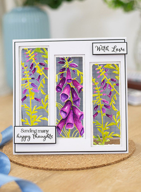 5403花朵树叶背景 切割模板DIY模具cutting die手账Scrapbook制作