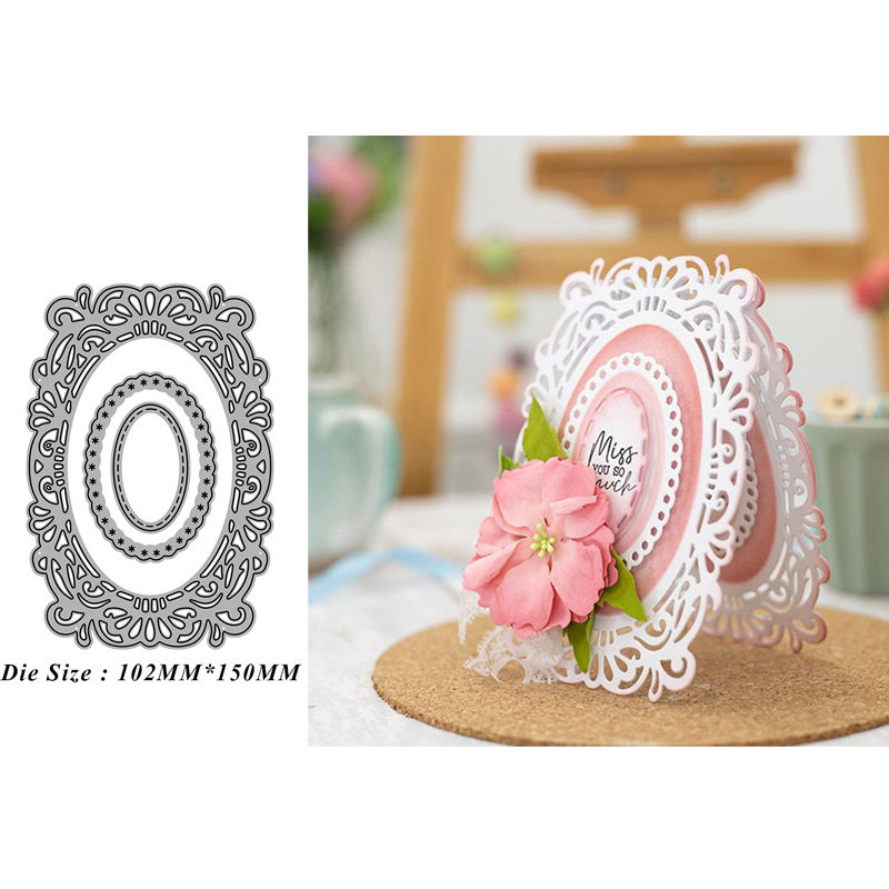 4636蕾丝方框 切割模板DIY模具cutting die贺卡Scrapbook手账制作