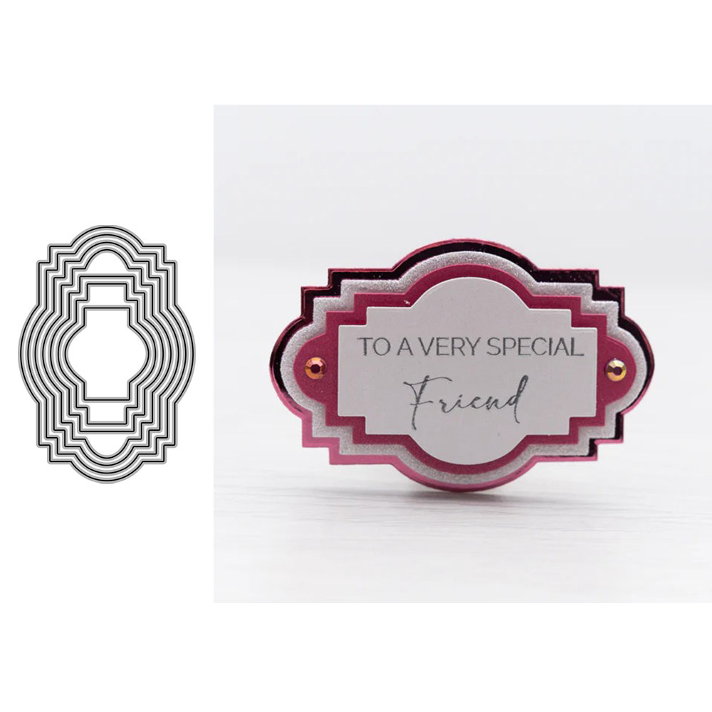 7299几何背景 切割模板DIY模具cutting die贺卡Scrapbook手账制作