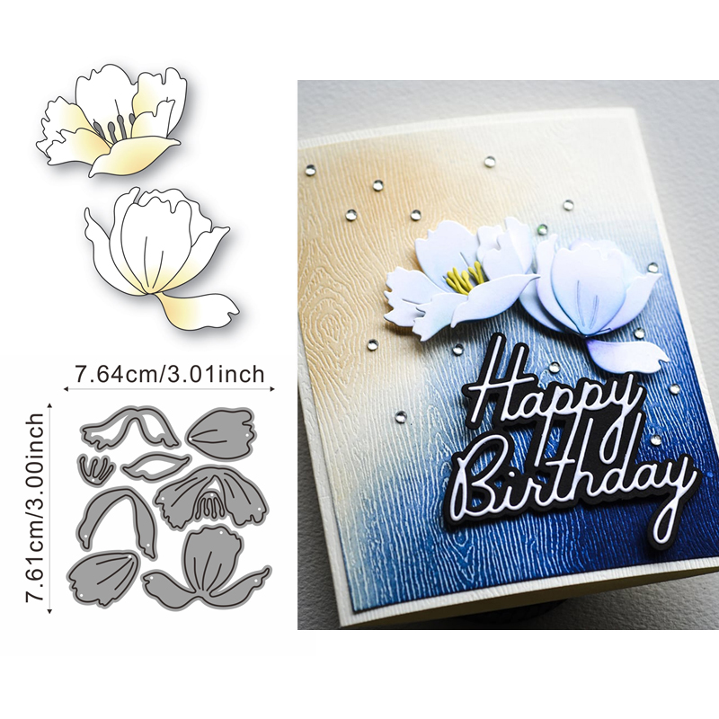 6182花朵 切割模板DIY模具 cutting die贺卡Scrapbook手账制作