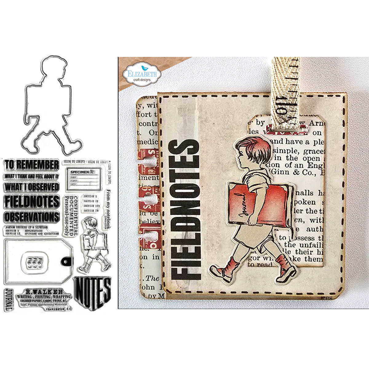 复古英文男孩 Scrapbook DIY相册切割模具蚀刻压花模具+透明印章