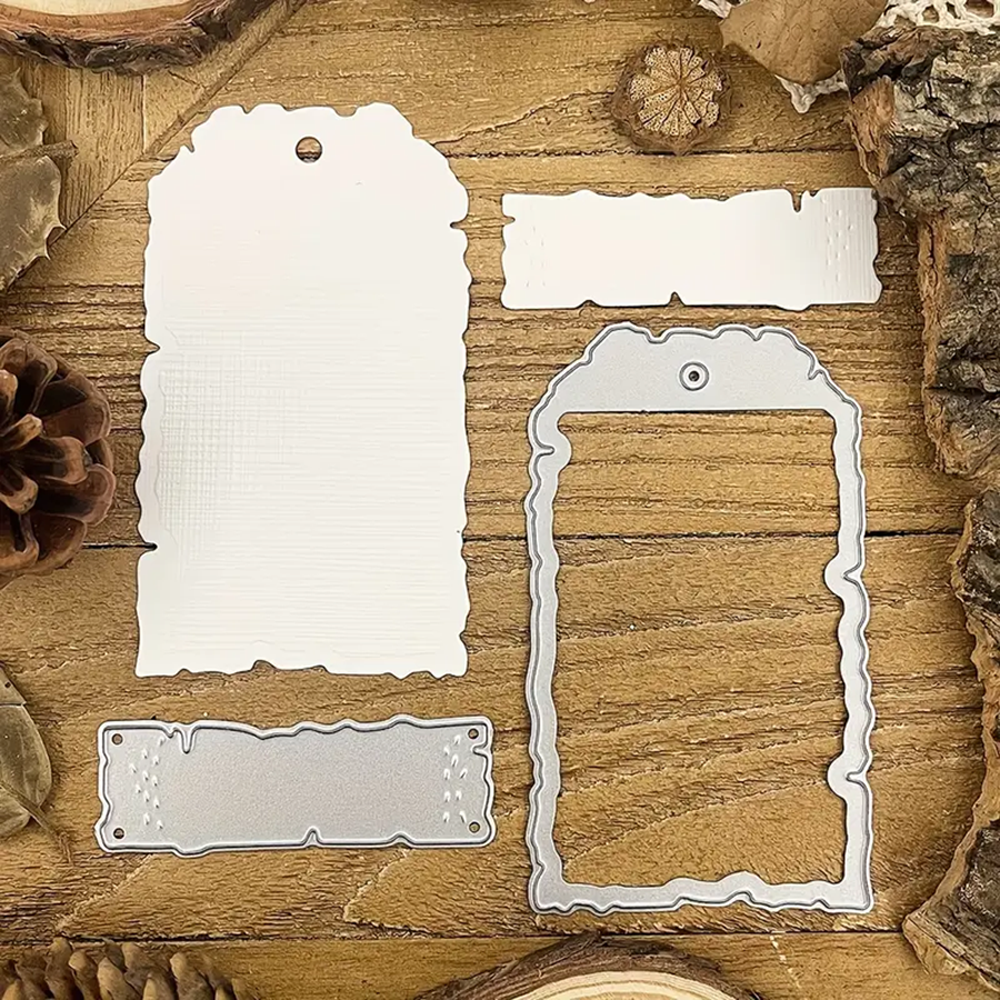 7319标签切割模具DIY cutting die碳钢模板Scrapbook手账贺卡制作