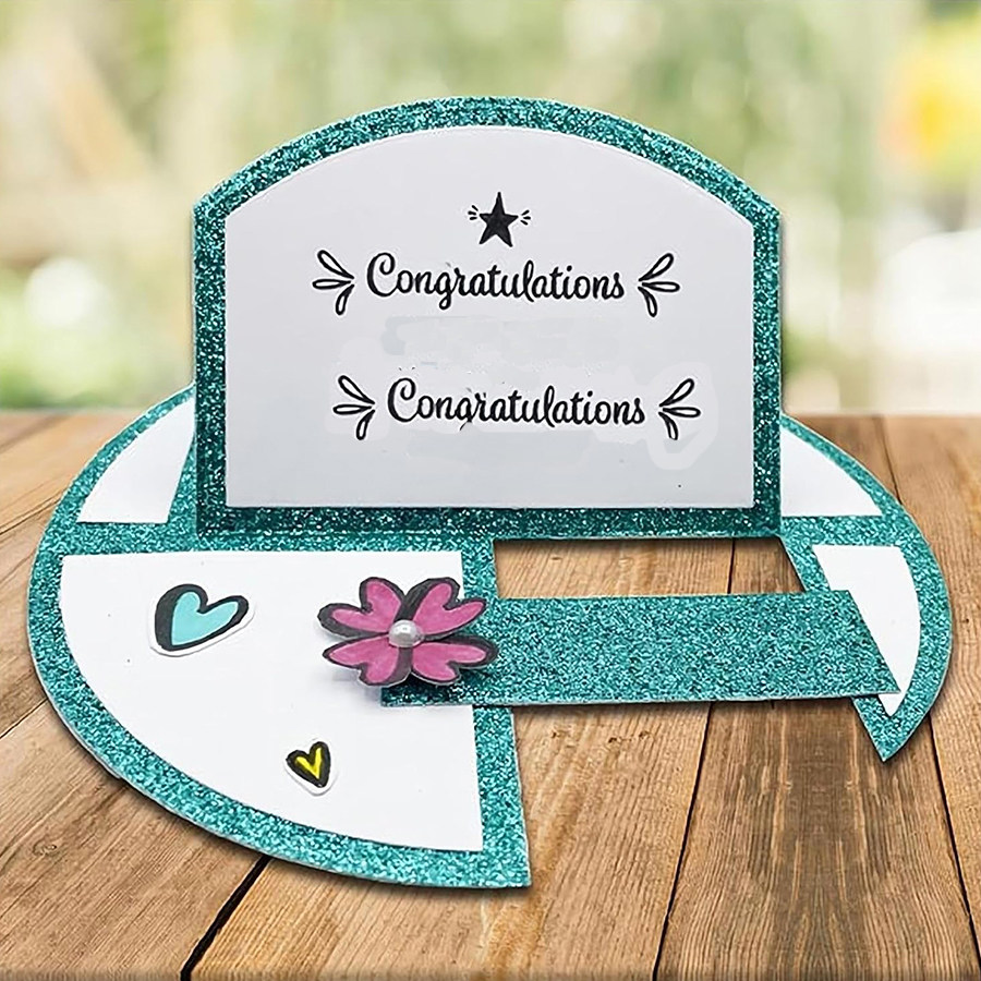 7143圆形弹起卡片 切割模板DIY模具cutting die贺卡Scrapbook制作