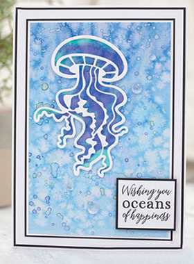 6361水母 切割模板DIY模具cutting die手账Scrapbook贺卡制作