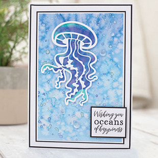 6361水母 切割模板DIY模具cutting die手账Scrapbook贺卡制作