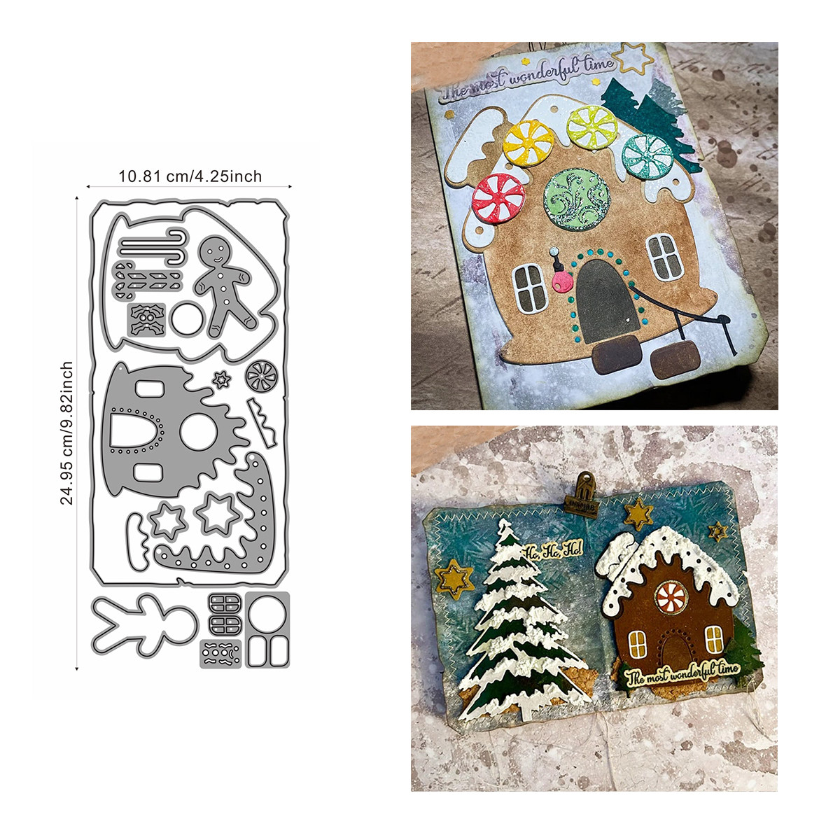 姜饼房子 切割模板DIY模具cutting die贺卡Scrapbook相册手账制作