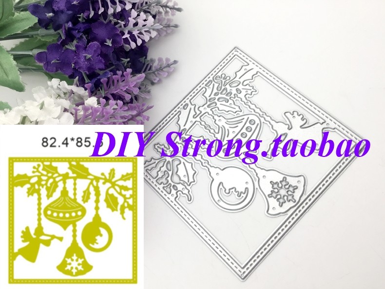 切割模板DIY模具cutting die贺卡相册Scrapbook制作 圣诞框Q135