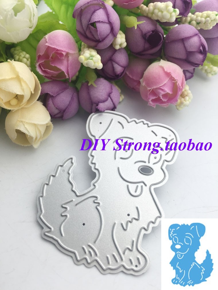 切割模板DIY模具cutting die贺卡相册Scrapbook手账制作 小狗N120