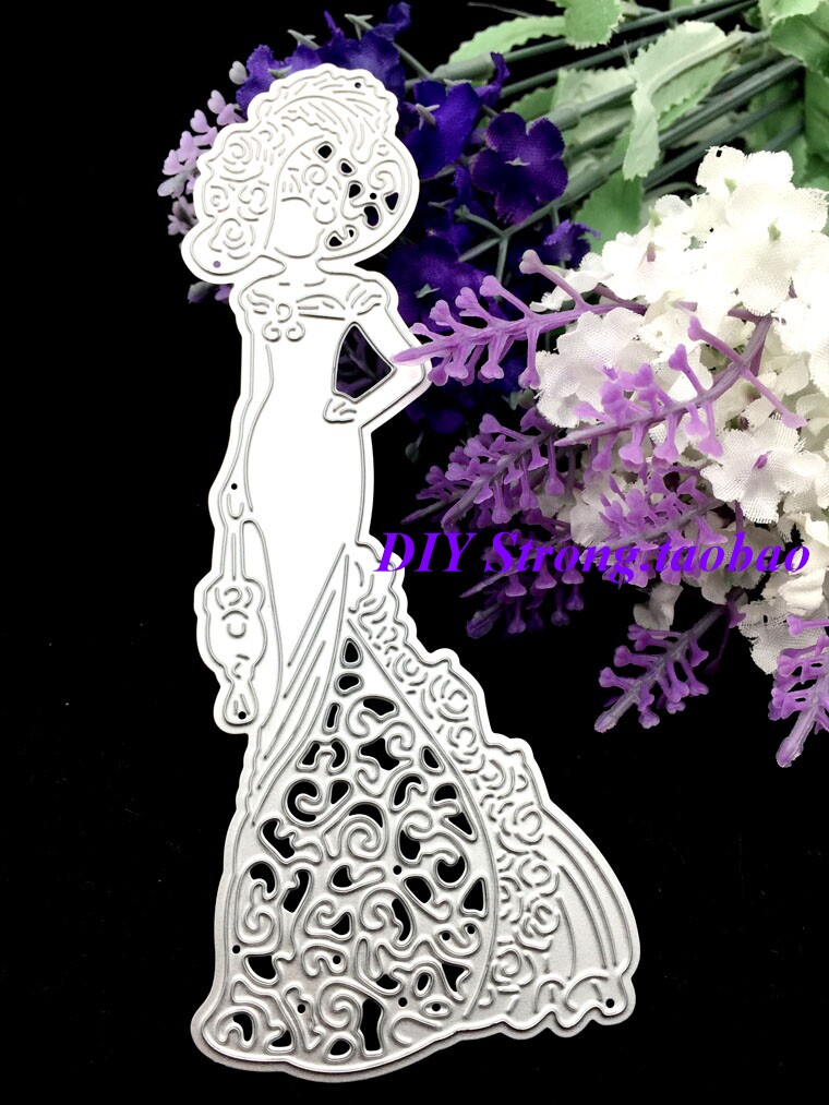 切割模板DIY模具cutting die贺卡相册Scrapbook手账制作 美女N260