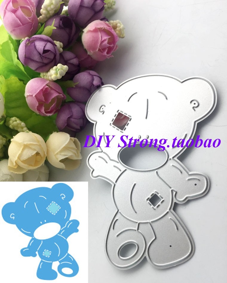 切割模板DIY模具cutting die贺卡相册Scrapbook手账制作 小熊N121