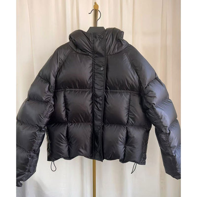 韩版尼丝纺短款连帽短款羽绒服