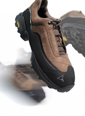 国内现货POYANA秋冬新款棕色户外男士低帮防水防滑徒步鞋登山鞋女