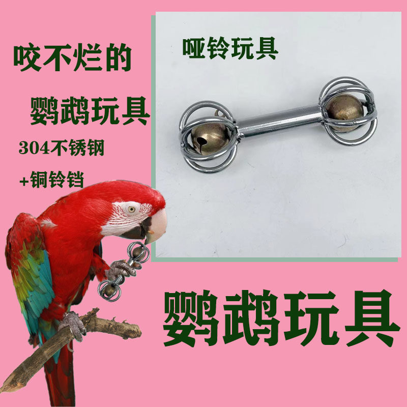 小豆包鹦鹉玩具 哑铃玩具 新款不锈钢磨牙玩具鹦鹉专用解闷磨嘴,宠物/宠物食品及用品,鸟玩具,淘宝优惠券,粉丝福利购,淘宝优惠卷