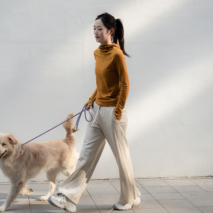 可机洗美利奴羊毛200gsm连帽长袖 T恤户外跑步拇指扣运动速干长袖