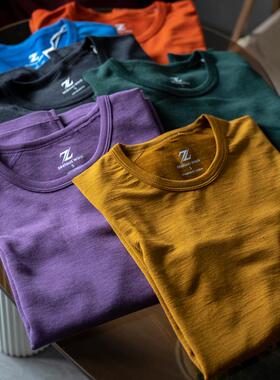 户外美利奴羊毛速干长袖运动t恤女打底圆领素色美丽诺Merino wool