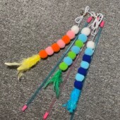 猫玩具长条毛绒逗猫棒解闷互动逗幼猫猫带铃铛长逗猫棒猫咪玩具棒