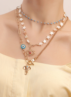 欧美跨境饰品波西米亚五角星潮流