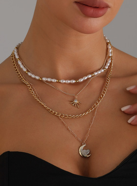 欧美跨境饰品复古性感风necklace