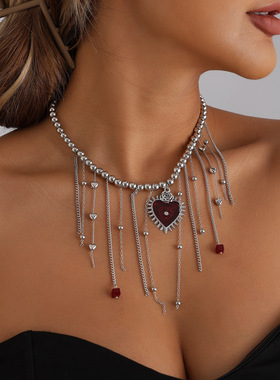 欧美跨境饰品暗黑少女系荆棘爱心