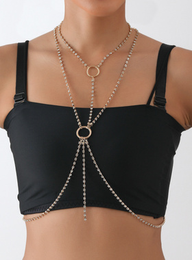 欧美跨境饰品性感沙滩风水钻文胸